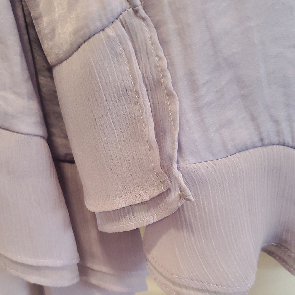 Simply Vera Vera Wang Lavender Sleeveless V-Neck Ruffle-Trim Camisole - Picture 7 of 11